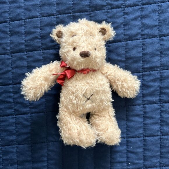 Kawaii Classic Toy Co. Teddy Bear Plush Patches Stitch Stitches Red Ribbon 7" - Picture 9 of 10